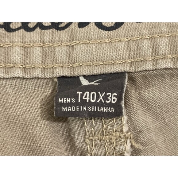 Eddie Bauer Men’s 40x36 Tan Khaki Ripstop Cargo Pants Utility Hiking Outdoor - Picture 8 of 13